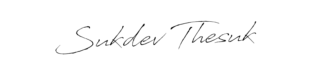 Sukdev Thesuk stylish signature style. Best Handwritten Sign (Antro_Vectra) for my name. Handwritten Signature Collection Ideas for my name Sukdev Thesuk. Sukdev Thesuk signature style 6 images and pictures png