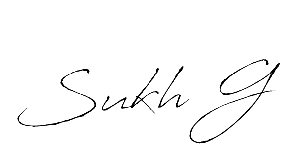 Make a beautiful signature design for name Sukh G. With this signature (Antro_Vectra) style, you can create a handwritten signature for free. Sukh G signature style 6 images and pictures png