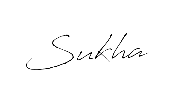 The best way (Antro_Vectra) to make a short signature is to pick only two or three words in your name. The name Sukha  include a total of six letters. For converting this name. Sukha  signature style 6 images and pictures png