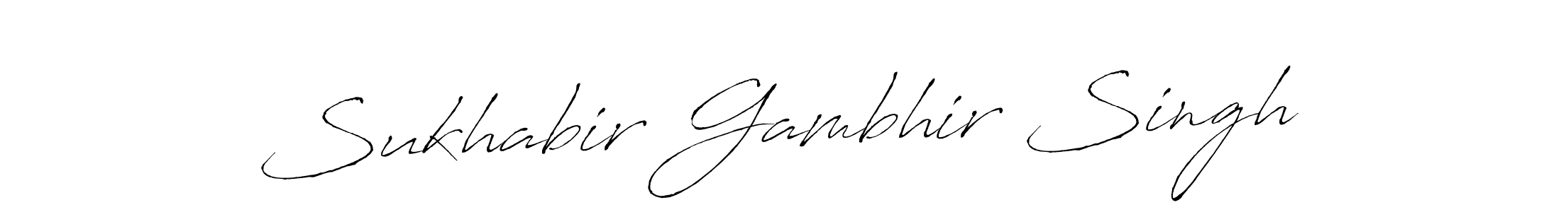 Also we have Sukhabir Gambhir Singh name is the best signature style. Create professional handwritten signature collection using Antro_Vectra autograph style. Sukhabir Gambhir Singh signature style 6 images and pictures png