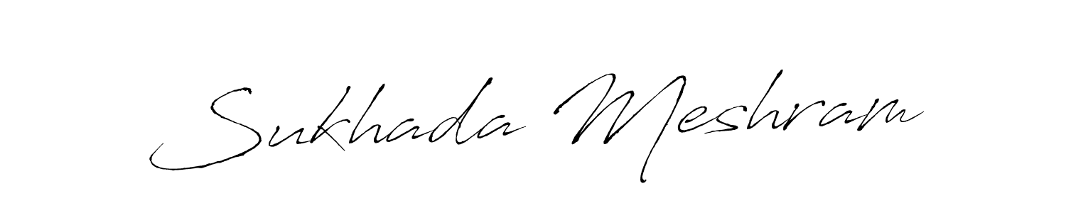 How to make Sukhada Meshram name signature. Use Antro_Vectra style for creating short signs online. This is the latest handwritten sign. Sukhada Meshram signature style 6 images and pictures png