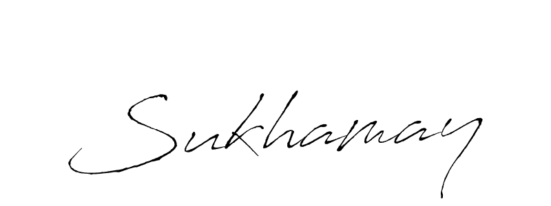 How to make Sukhamay signature? Antro_Vectra is a professional autograph style. Create handwritten signature for Sukhamay name. Sukhamay signature style 6 images and pictures png