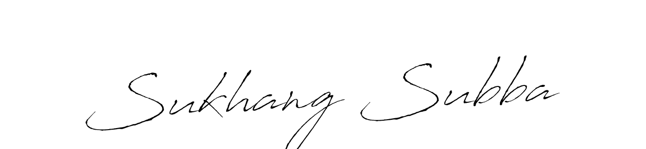 Design your own signature with our free online signature maker. With this signature software, you can create a handwritten (Antro_Vectra) signature for name Sukhang Subba. Sukhang Subba signature style 6 images and pictures png