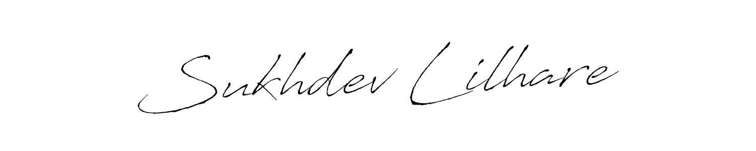 How to make Sukhdev Lilhare name signature. Use Antro_Vectra style for creating short signs online. This is the latest handwritten sign. Sukhdev Lilhare signature style 6 images and pictures png