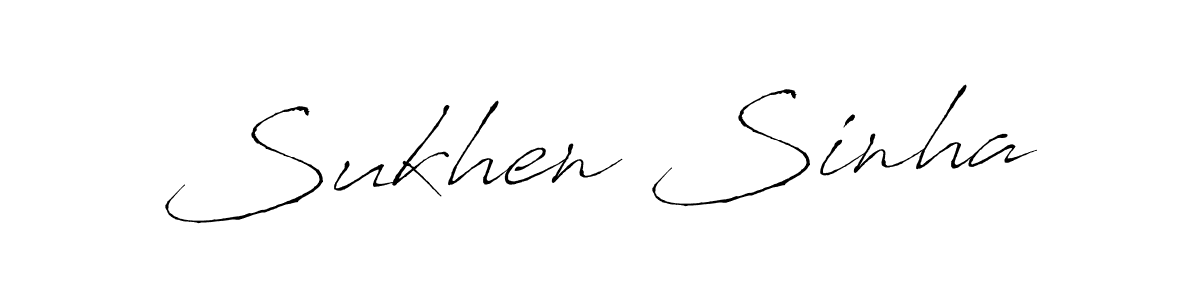 Create a beautiful signature design for name Sukhen Sinha. With this signature (Antro_Vectra) fonts, you can make a handwritten signature for free. Sukhen Sinha signature style 6 images and pictures png