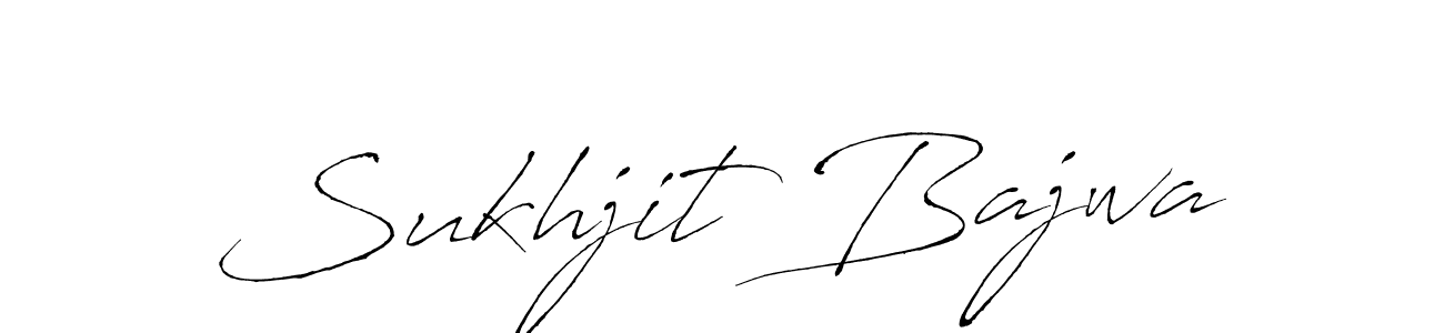 How to make Sukhjit Bajwa name signature. Use Antro_Vectra style for creating short signs online. This is the latest handwritten sign. Sukhjit Bajwa signature style 6 images and pictures png