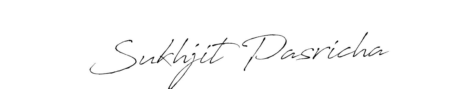 How to make Sukhjit Pasricha signature? Antro_Vectra is a professional autograph style. Create handwritten signature for Sukhjit Pasricha name. Sukhjit Pasricha signature style 6 images and pictures png