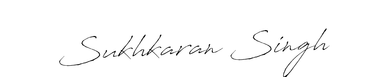 How to make Sukhkaran Singh name signature. Use Antro_Vectra style for creating short signs online. This is the latest handwritten sign. Sukhkaran Singh signature style 6 images and pictures png