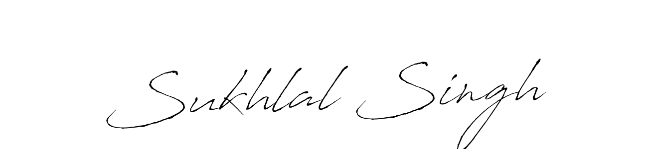 How to make Sukhlal Singh name signature. Use Antro_Vectra style for creating short signs online. This is the latest handwritten sign. Sukhlal Singh signature style 6 images and pictures png
