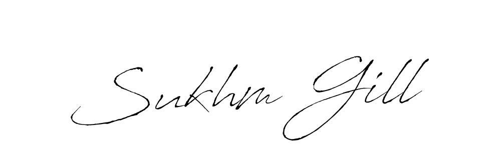 Similarly Antro_Vectra is the best handwritten signature design. Signature creator online .You can use it as an online autograph creator for name Sukhm Gill. Sukhm Gill signature style 6 images and pictures png