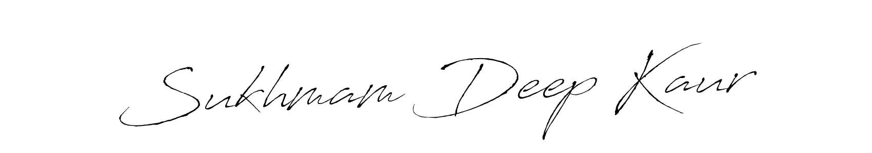 How to make Sukhmam Deep Kaur name signature. Use Antro_Vectra style for creating short signs online. This is the latest handwritten sign. Sukhmam Deep Kaur signature style 6 images and pictures png