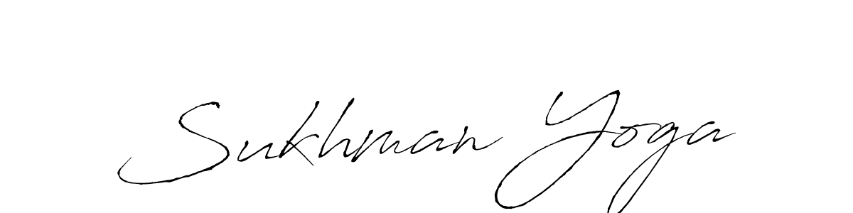 Design your own signature with our free online signature maker. With this signature software, you can create a handwritten (Antro_Vectra) signature for name Sukhman Yoga. Sukhman Yoga signature style 6 images and pictures png