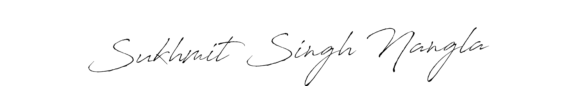 This is the best signature style for the Sukhmit Singh Nangla name. Also you like these signature font (Antro_Vectra). Mix name signature. Sukhmit Singh Nangla signature style 6 images and pictures png