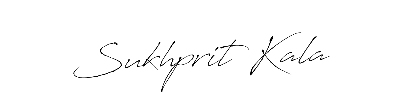 You should practise on your own different ways (Antro_Vectra) to write your name (Sukhprit Kala) in signature. don't let someone else do it for you. Sukhprit Kala signature style 6 images and pictures png