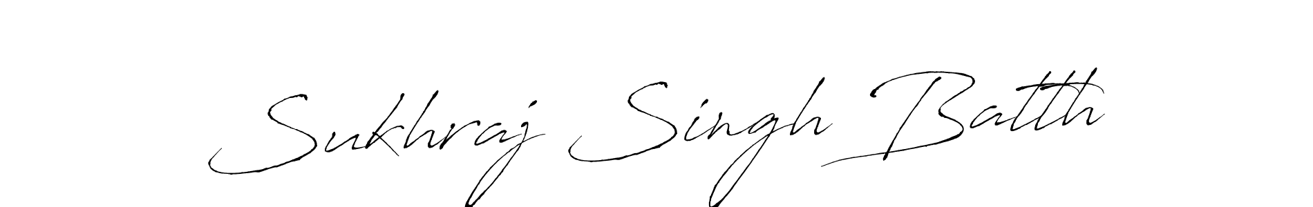How to make Sukhraj Singh Batth name signature. Use Antro_Vectra style for creating short signs online. This is the latest handwritten sign. Sukhraj Singh Batth signature style 6 images and pictures png