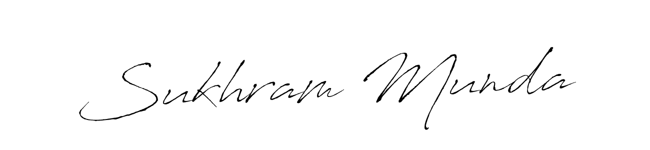 Antro_Vectra is a professional signature style that is perfect for those who want to add a touch of class to their signature. It is also a great choice for those who want to make their signature more unique. Get Sukhram Munda name to fancy signature for free. Sukhram Munda signature style 6 images and pictures png