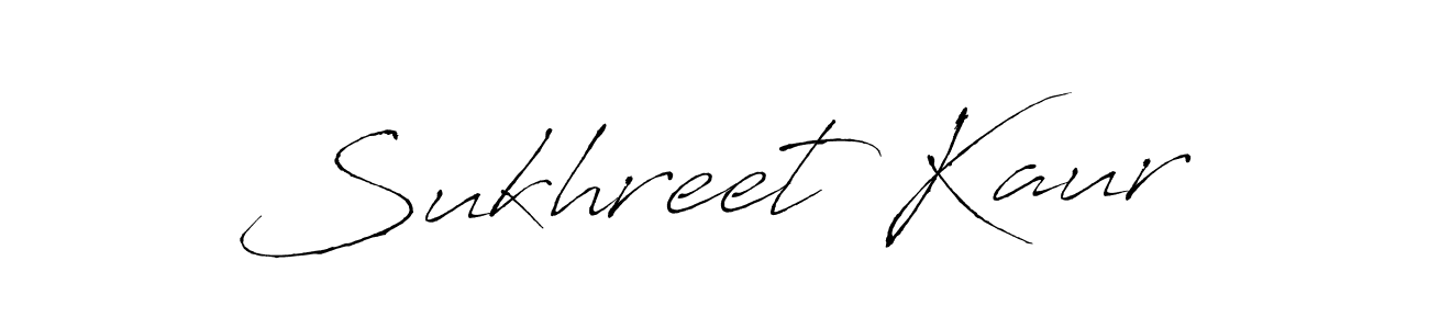 Design your own signature with our free online signature maker. With this signature software, you can create a handwritten (Antro_Vectra) signature for name Sukhreet Kaur. Sukhreet Kaur signature style 6 images and pictures png