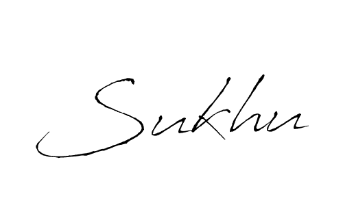 Sukhu stylish signature style. Best Handwritten Sign (Antro_Vectra) for my name. Handwritten Signature Collection Ideas for my name Sukhu. Sukhu signature style 6 images and pictures png