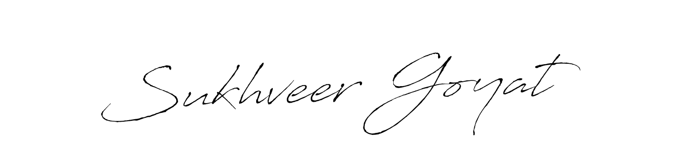 Create a beautiful signature design for name Sukhveer Goyat. With this signature (Antro_Vectra) fonts, you can make a handwritten signature for free. Sukhveer Goyat signature style 6 images and pictures png