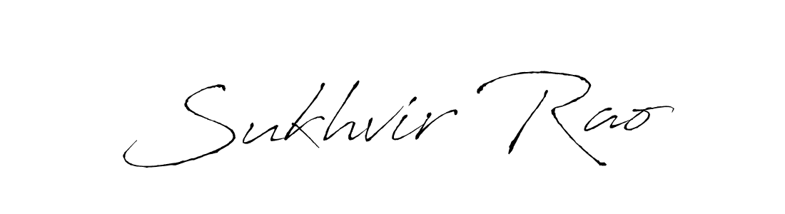 Make a beautiful signature design for name Sukhvir Rao. With this signature (Antro_Vectra) style, you can create a handwritten signature for free. Sukhvir Rao signature style 6 images and pictures png