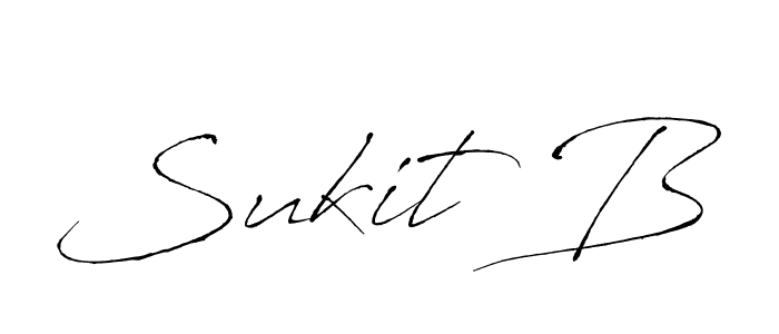 Create a beautiful signature design for name Sukit B. With this signature (Antro_Vectra) fonts, you can make a handwritten signature for free. Sukit B signature style 6 images and pictures png