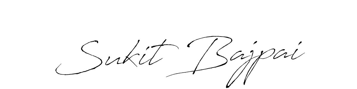 Make a beautiful signature design for name Sukit Bajpai. With this signature (Antro_Vectra) style, you can create a handwritten signature for free. Sukit Bajpai signature style 6 images and pictures png