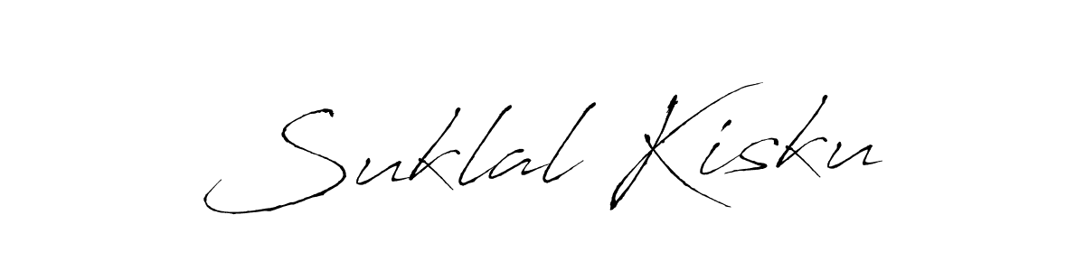 Design your own signature with our free online signature maker. With this signature software, you can create a handwritten (Antro_Vectra) signature for name Suklal Kisku. Suklal Kisku signature style 6 images and pictures png