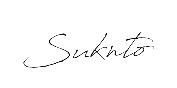 Design your own signature with our free online signature maker. With this signature software, you can create a handwritten (Antro_Vectra) signature for name Suknto. Suknto signature style 6 images and pictures png