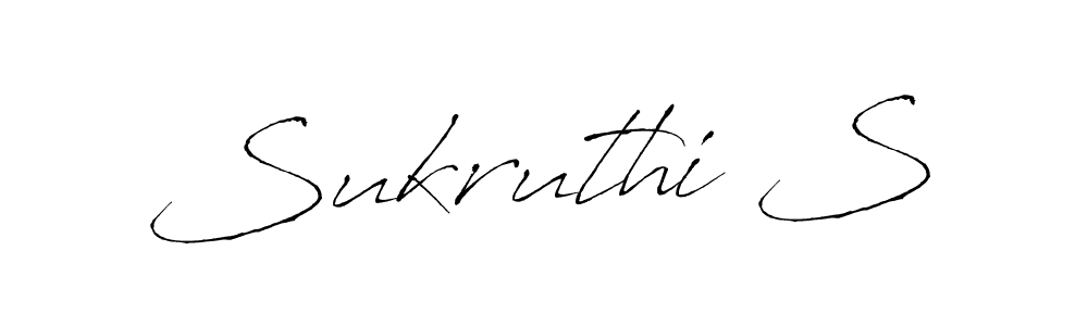 Make a beautiful signature design for name Sukruthi S. With this signature (Antro_Vectra) style, you can create a handwritten signature for free. Sukruthi S signature style 6 images and pictures png