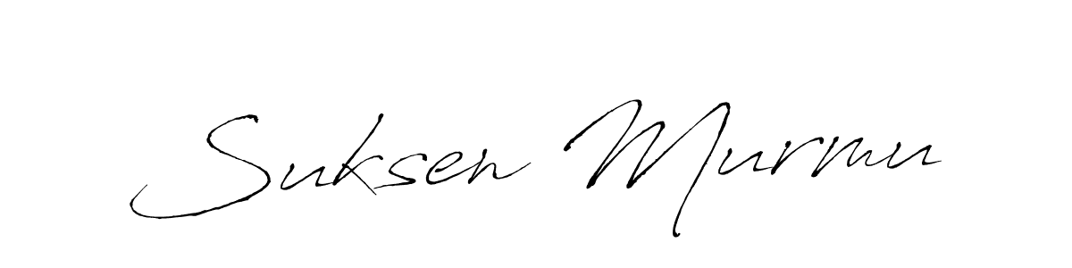 Antro_Vectra is a professional signature style that is perfect for those who want to add a touch of class to their signature. It is also a great choice for those who want to make their signature more unique. Get Suksen Murmu name to fancy signature for free. Suksen Murmu signature style 6 images and pictures png