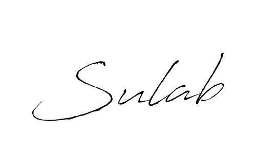 Make a beautiful signature design for name Sulab. With this signature (Antro_Vectra) style, you can create a handwritten signature for free. Sulab signature style 6 images and pictures png