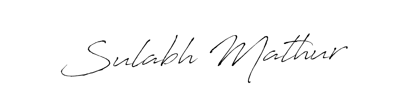 Create a beautiful signature design for name Sulabh Mathur. With this signature (Antro_Vectra) fonts, you can make a handwritten signature for free. Sulabh Mathur signature style 6 images and pictures png