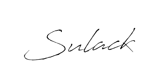 Design your own signature with our free online signature maker. With this signature software, you can create a handwritten (Antro_Vectra) signature for name Sulack. Sulack signature style 6 images and pictures png