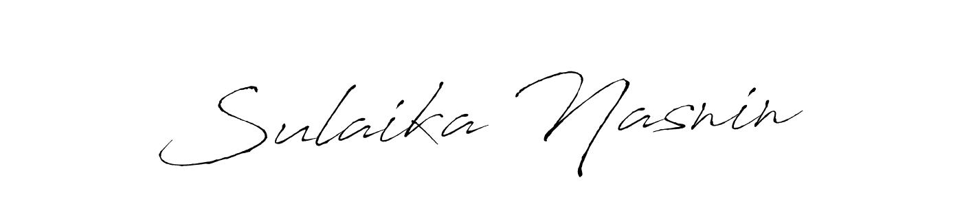 if you are searching for the best signature style for your name Sulaika Nasnin. so please give up your signature search. here we have designed multiple signature styles  using Antro_Vectra. Sulaika Nasnin signature style 6 images and pictures png