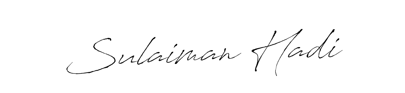 Design your own signature with our free online signature maker. With this signature software, you can create a handwritten (Antro_Vectra) signature for name Sulaiman Hadi. Sulaiman Hadi signature style 6 images and pictures png