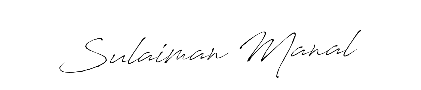 Design your own signature with our free online signature maker. With this signature software, you can create a handwritten (Antro_Vectra) signature for name Sulaiman Manal. Sulaiman Manal signature style 6 images and pictures png