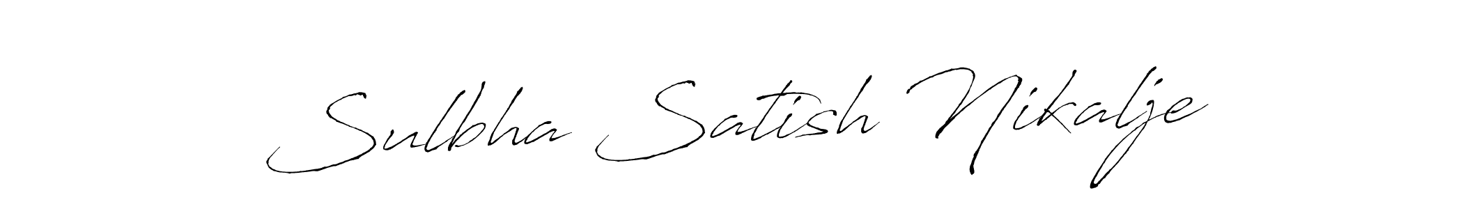 Antro_Vectra is a professional signature style that is perfect for those who want to add a touch of class to their signature. It is also a great choice for those who want to make their signature more unique. Get Sulbha Satish Nikalje name to fancy signature for free. Sulbha Satish Nikalje signature style 6 images and pictures png