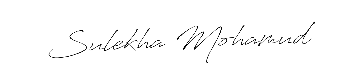 This is the best signature style for the Sulekha Mohamud name. Also you like these signature font (Antro_Vectra). Mix name signature. Sulekha Mohamud signature style 6 images and pictures png