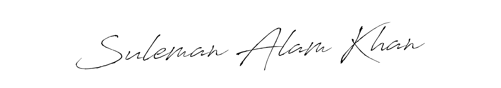 Create a beautiful signature design for name Suleman Alam Khan. With this signature (Antro_Vectra) fonts, you can make a handwritten signature for free. Suleman Alam Khan signature style 6 images and pictures png