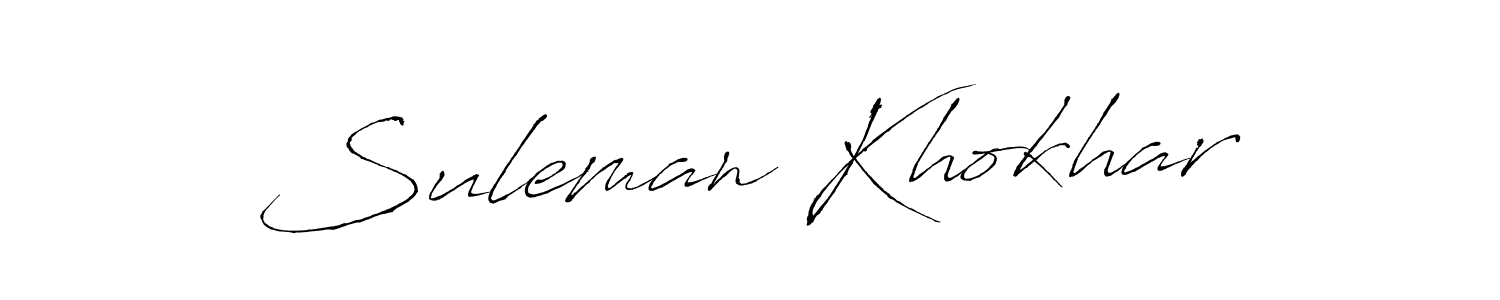 Also we have Suleman Khokhar name is the best signature style. Create professional handwritten signature collection using Antro_Vectra autograph style. Suleman Khokhar signature style 6 images and pictures png