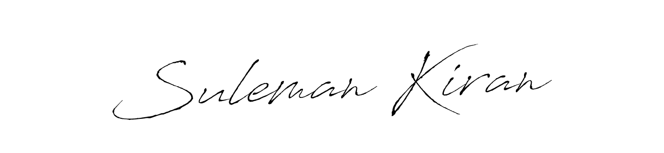 Create a beautiful signature design for name Suleman Kiran. With this signature (Antro_Vectra) fonts, you can make a handwritten signature for free. Suleman Kiran signature style 6 images and pictures png