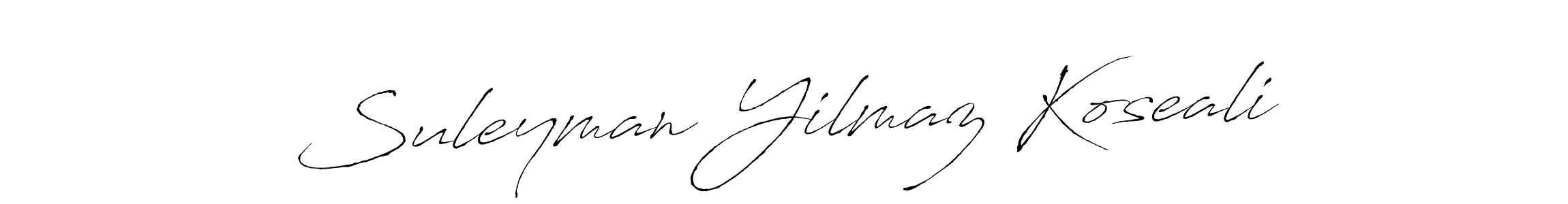 Use a signature maker to create a handwritten signature online. With this signature software, you can design (Antro_Vectra) your own signature for name Suleyman Yilmaz Koseali. Suleyman Yilmaz Koseali signature style 6 images and pictures png