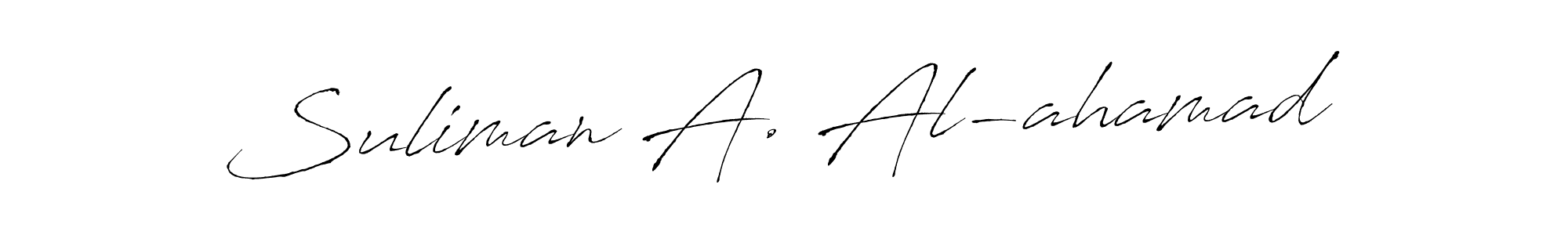 Suliman A. Al-ahamad stylish signature style. Best Handwritten Sign (Antro_Vectra) for my name. Handwritten Signature Collection Ideas for my name Suliman A. Al-ahamad. Suliman A. Al-ahamad signature style 6 images and pictures png