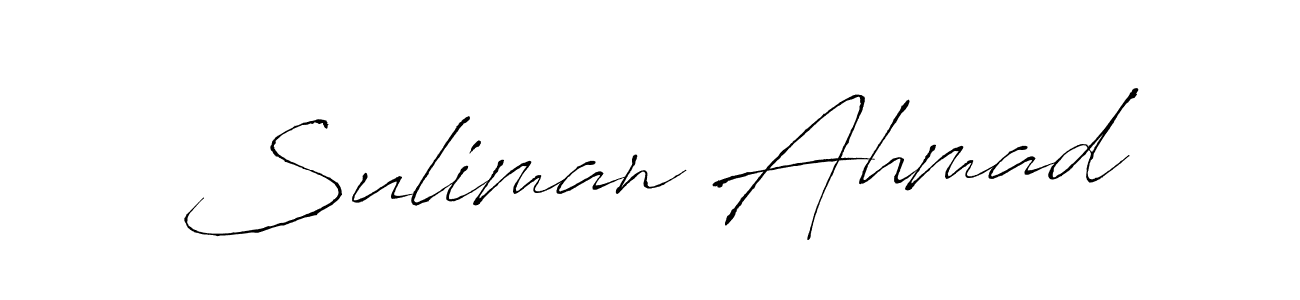 You should practise on your own different ways (Antro_Vectra) to write your name (Suliman Ahmad) in signature. don't let someone else do it for you. Suliman Ahmad signature style 6 images and pictures png