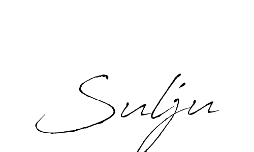 Create a beautiful signature design for name Sulju. With this signature (Antro_Vectra) fonts, you can make a handwritten signature for free. Sulju signature style 6 images and pictures png