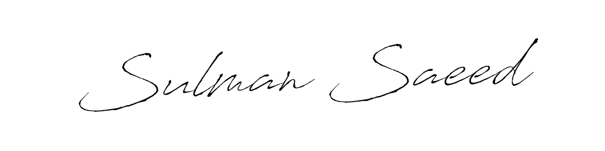 The best way (Antro_Vectra) to make a short signature is to pick only two or three words in your name. The name Sulman Saeed include a total of six letters. For converting this name. Sulman Saeed signature style 6 images and pictures png