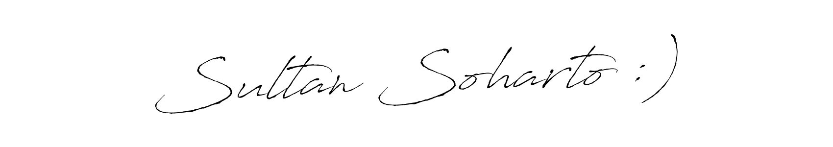 Make a beautiful signature design for name Sultan Soharto :). With this signature (Antro_Vectra) style, you can create a handwritten signature for free. Sultan Soharto :) signature style 6 images and pictures png