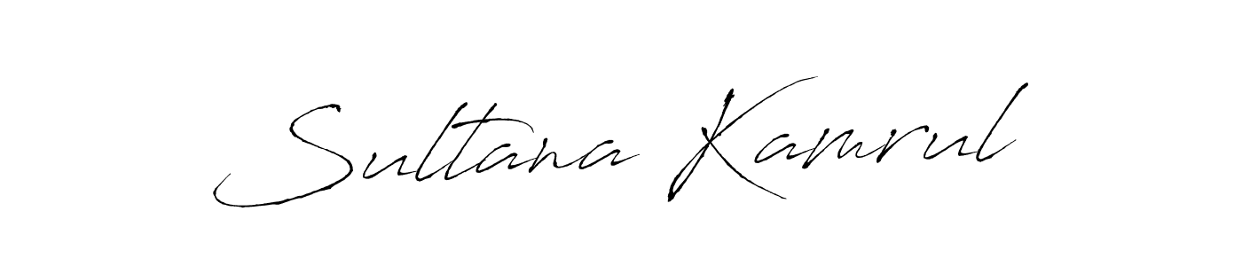 How to make Sultana Kamrul name signature. Use Antro_Vectra style for creating short signs online. This is the latest handwritten sign. Sultana Kamrul signature style 6 images and pictures png