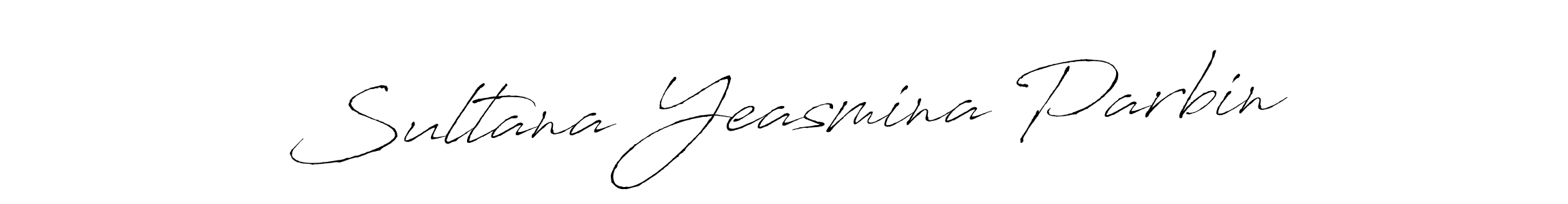 How to make Sultana Yeasmina Parbin name signature. Use Antro_Vectra style for creating short signs online. This is the latest handwritten sign. Sultana Yeasmina Parbin signature style 6 images and pictures png