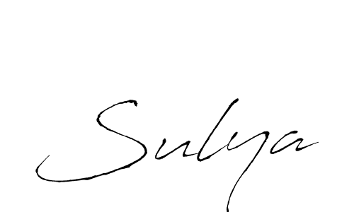 Make a beautiful signature design for name Sulya. With this signature (Antro_Vectra) style, you can create a handwritten signature for free. Sulya signature style 6 images and pictures png